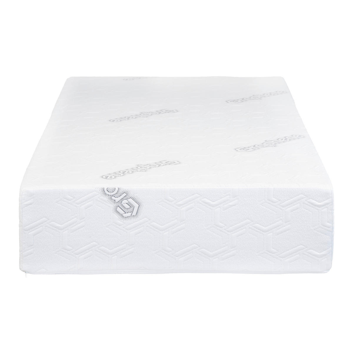 TASCHENFEDERKERNMATRATZE SMART SHIELD+ mit Graphit, 90/200 cm, Höhe ca.: 27 cm, H3 = fest, 7-Zonen - Weiß, Basics, Textil (90/200cm) - Livetastic