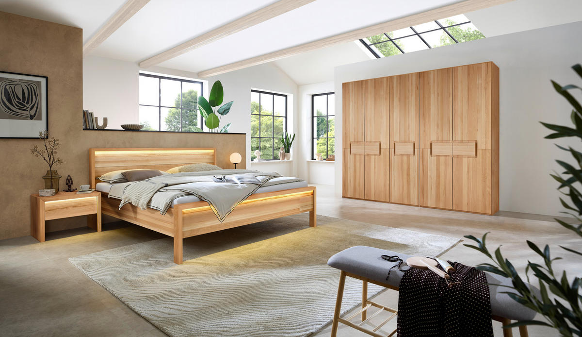 DREHTÜRENSCHRANK 252/223/62 cm,  in Buchefarben, 5-türig  - Buchefarben/Kernbuche, MODERN, Holz (252/223/62cm) - Livetastic