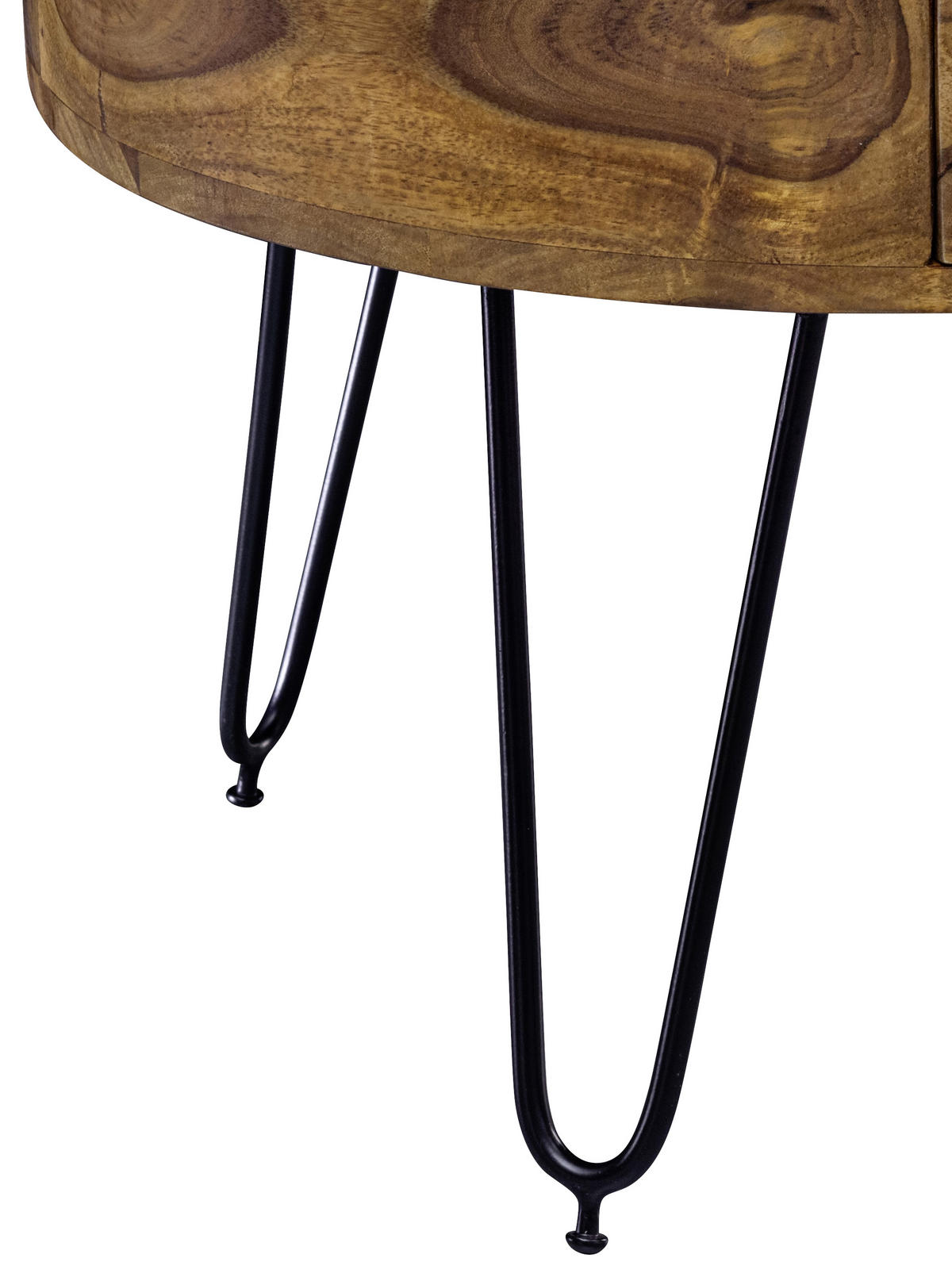 DOHÁNYZÓASZTAL fa 60/60/44,5 cm   - fekete/sheesham, Modern, fém/fa (60/60/44,5cm) - MID.YOU