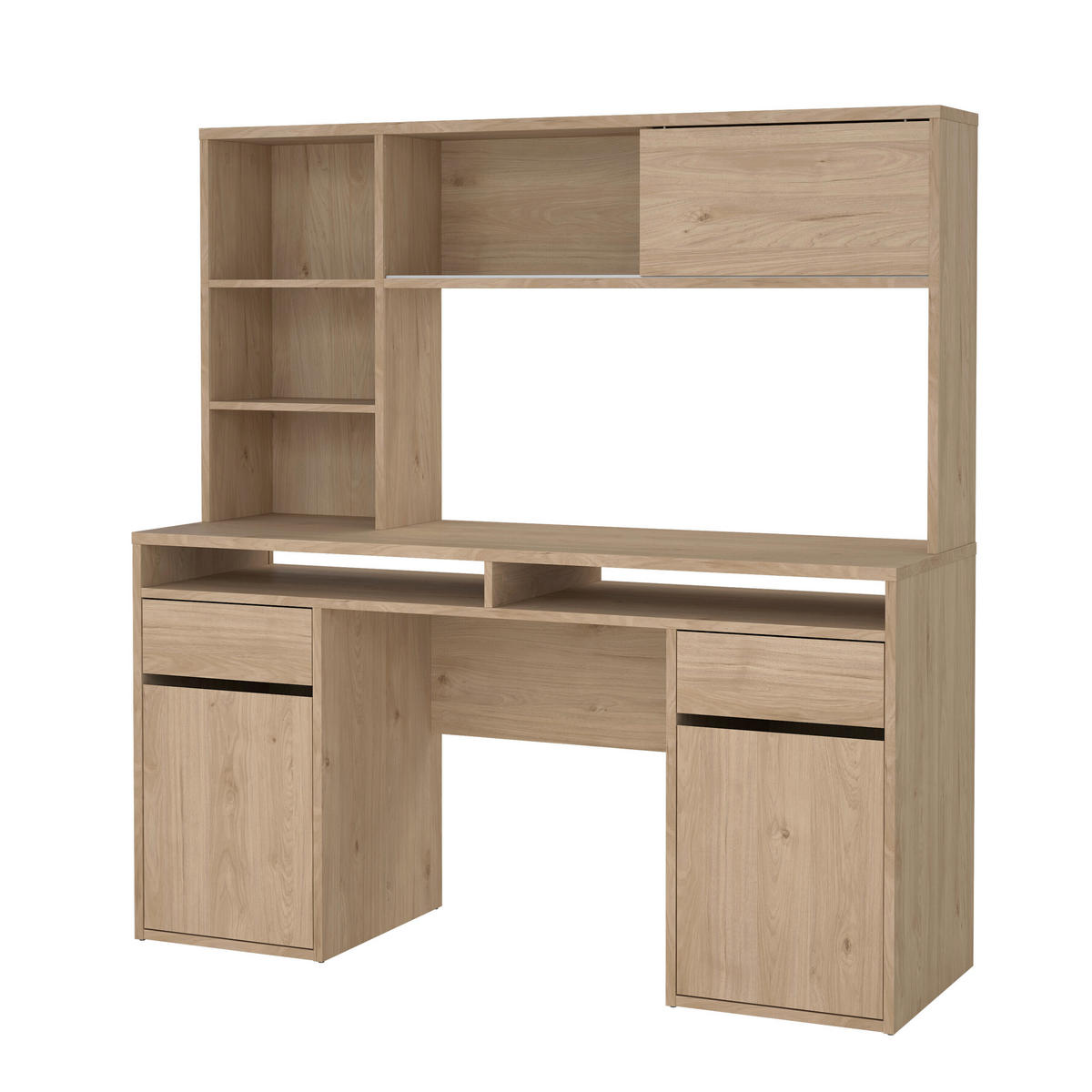 SCHREIBTISCH 149/48,2/156,2 cm  in Eichefarben  - Eichefarben, MODERN, Holzwerkstoff (149/48,2/156,2cm) - MID.YOU