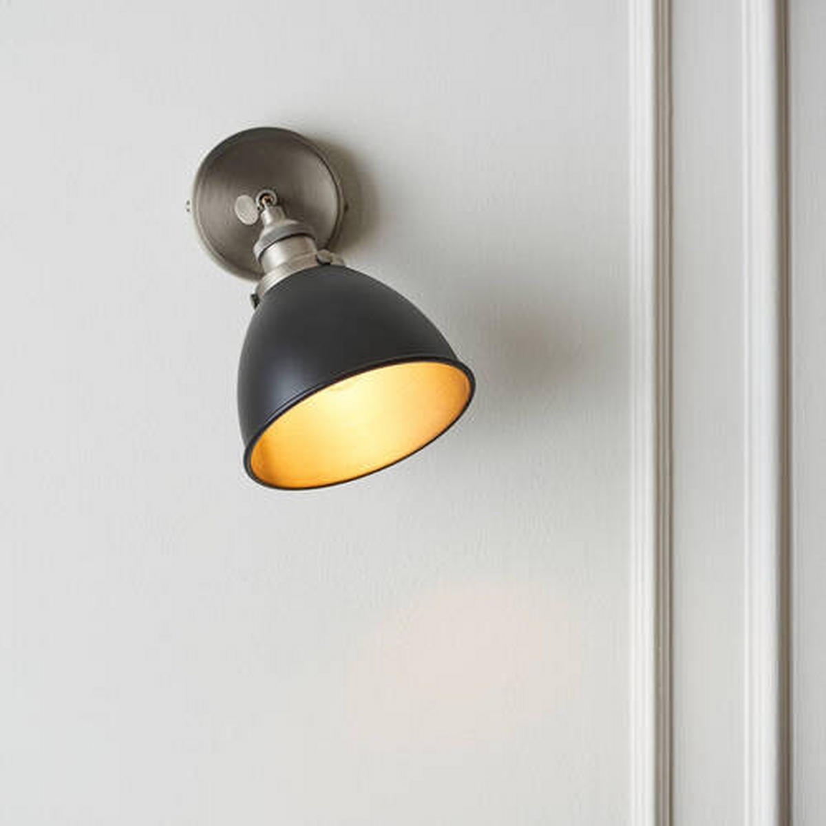 WANDLEUCHTE Endon Franklin 15/22.5/23 cm   - Zinkfarben/Schwarz, Basics, Metall (15/22.5/23cm) - ENDON
