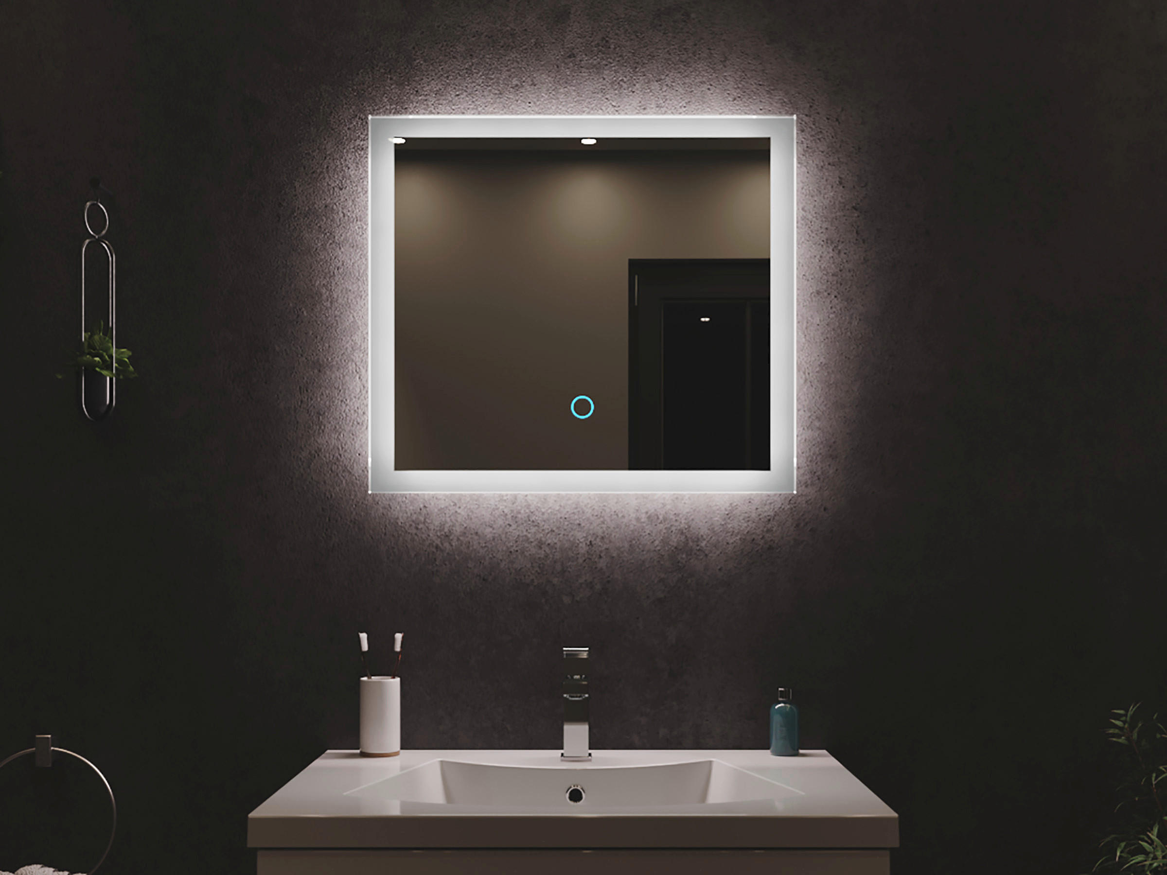 BADEZIMMERSPIEGEL 60/53/3,2 cm  - MODERN, Glas (60/53/3,2cm) - MID.YOU
