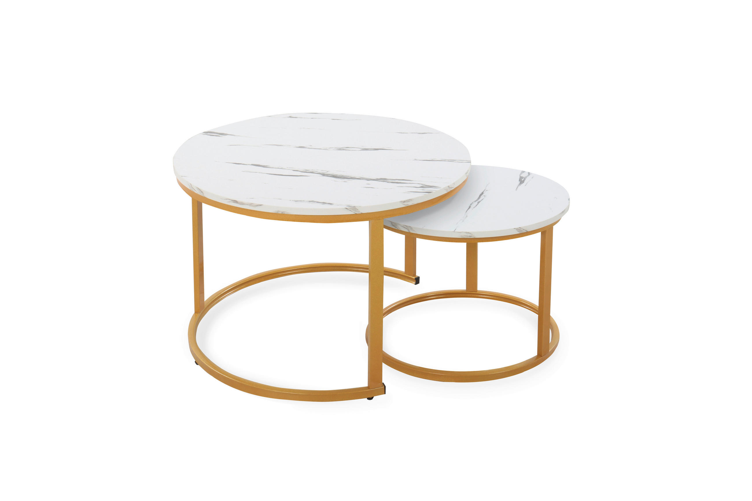 SET KLUB STOLIĆA višebojno, bijela, zlatne boje  metal, drvni materijal  - bijela/višebojno, Design, drvni materijal/metal (50-70/50-70/38-45cm) - MID.YOU