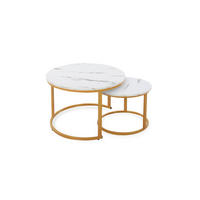 SET KLUB STOLIĆA višebojno, bijela, zlatne boje  metal, drvni materijal  - bijela/višebojno, Design, drvni materijal/metal (50-70/50-70/38-45cm) - MID.YOU