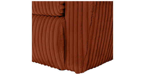 SCHLAFSOFA Cord, Plüsch Terracotta  - Terracotta/Schwarz, MODERN, Kunststoff/Textil (240/90/120cm) - Carryhome