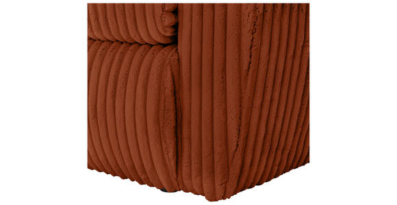 SCHLAFSOFA in Cord, Plüsch Terracotta  - Terracotta/Schwarz, MODERN, Kunststoff/Textil (240/90/120cm) - Carryhome