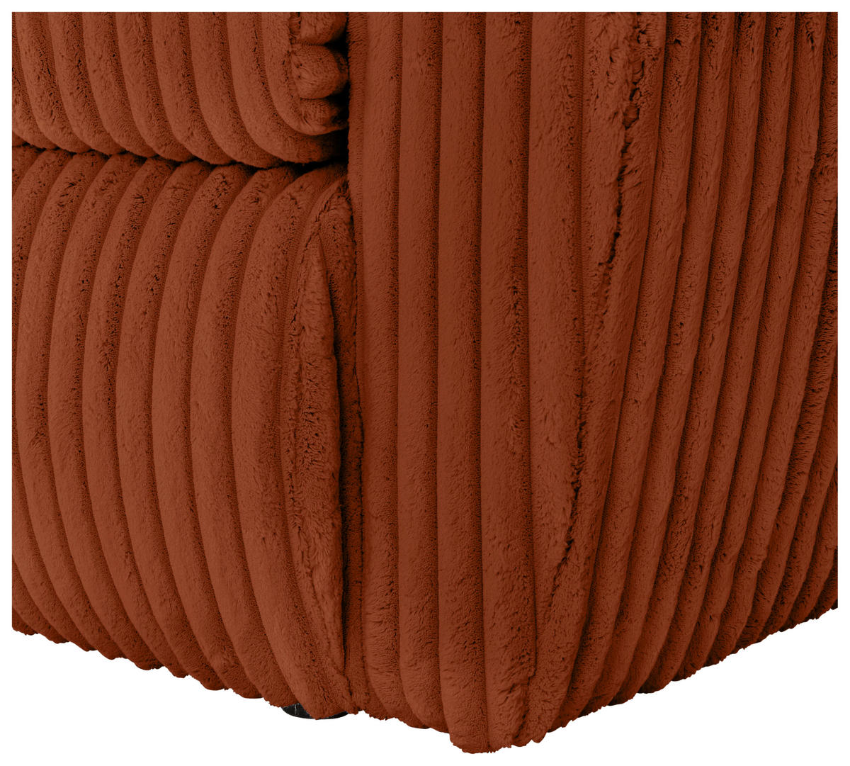 SCHLAFSOFA Cord, Plüsch Terracotta  - Terracotta/Schwarz, MODERN, Kunststoff/Textil (240/90/120cm) - Carryhome