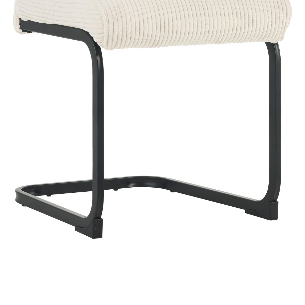 SCHWINGSTUHL  in Eisen Cord  - Beige/Schwarz, Design, Textil/Metall (43/97/57cm) - home24