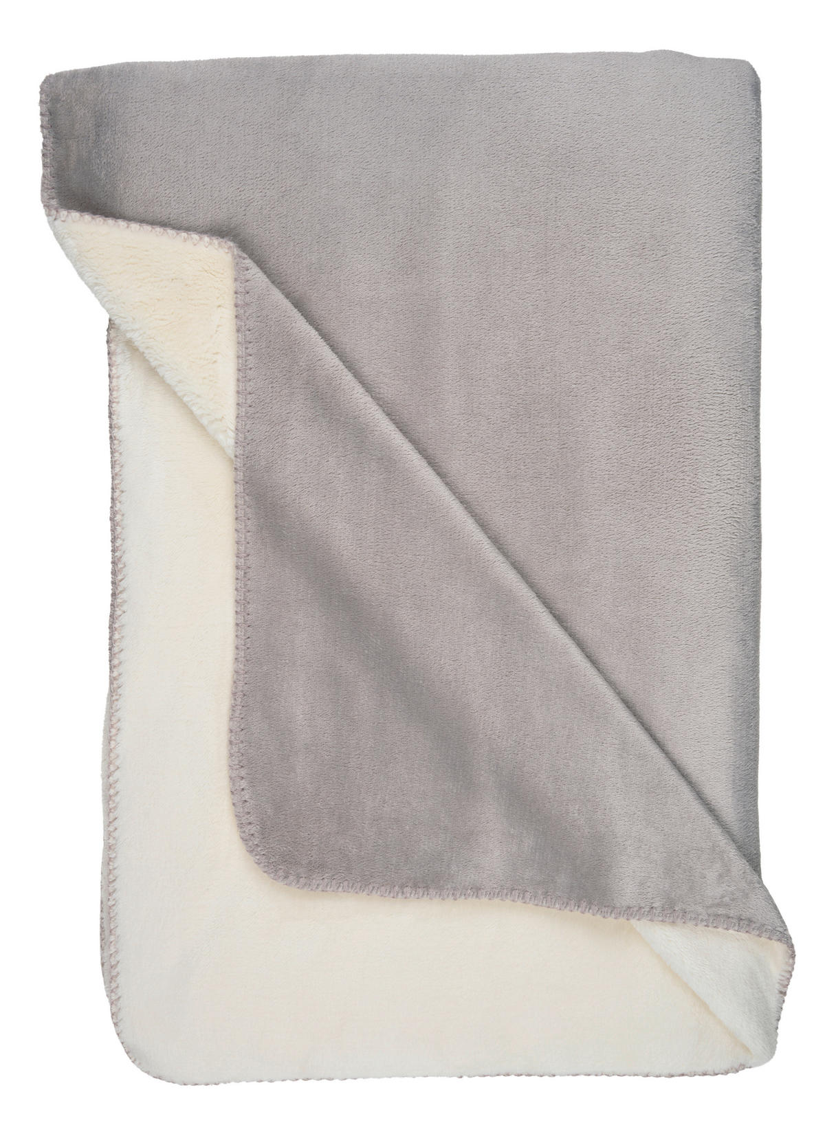 PLÉD, 150/200 cm - bílá/barvy stříbra, Basics, plast (150/200cm) - Novel