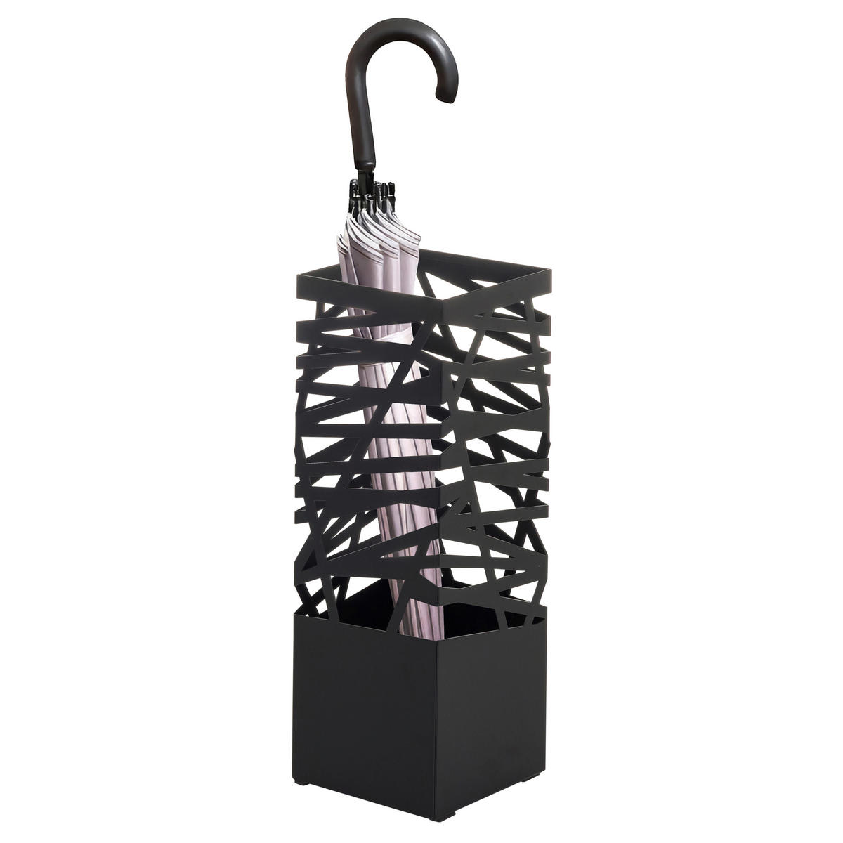 SCHIRMSTÄNDER Metall Schwarz  - Schwarz, MODERN, Metall (15/43/15cm) - MID.YOU