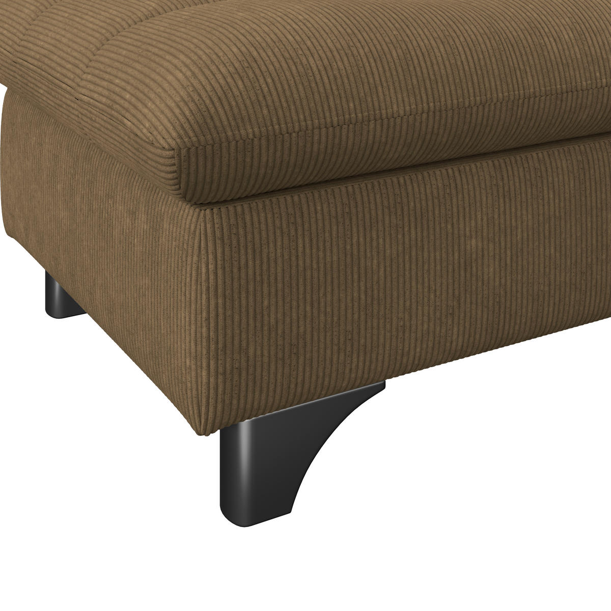 HOCKER Chenille Braun  - Chromfarben/Braun, KONVENTIONELL, Textil/Metall (108/46/108cm) - Livetastic