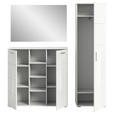 GARDEROBE  in 110/191/37 cm  - Weiß Hochglanz/Weiß, Design, Glas/Holzwerkstoff (110/191/37cm) - Xora
