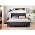 POLSTERBETT Lattenrost, Bettkasten Schwarz 140/200 cm  - Birkefarben/Schwarz, KONVENTIONELL, Holz/Textil (140/200cm) - Carryhome