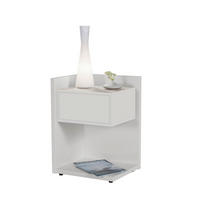 NACHTSCHRANK 44/62/38 cm  - Schwarz/Weiß, KONVENTIONELL, Holzwerkstoff/Kunststoff (44/62/38cm) - RUF Betten