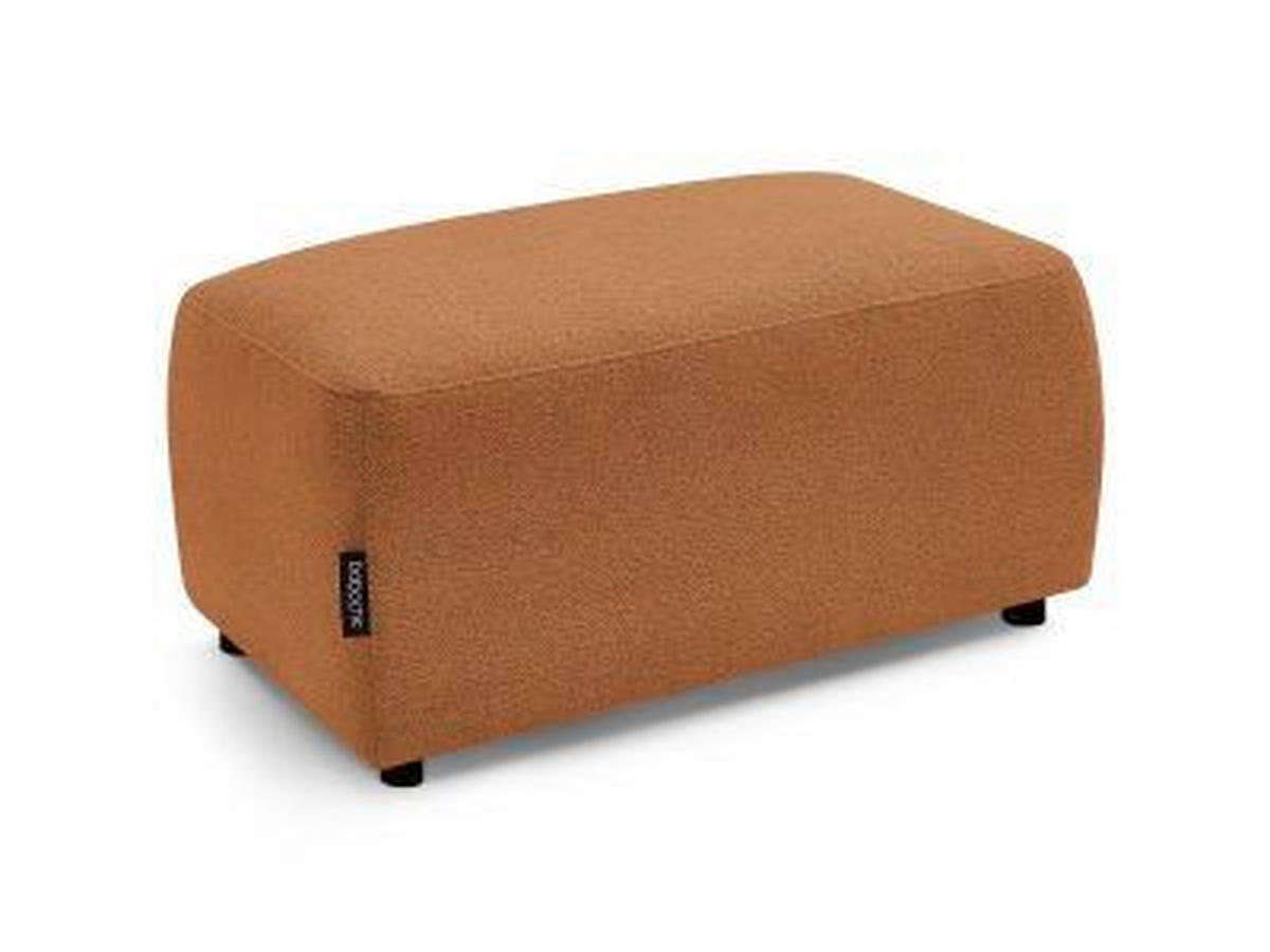 HOCKER ATILLA Flachgewebe Orange  - Schwarz/Orange, MODERN, Kunststoff/Textil (92/44/48cm)