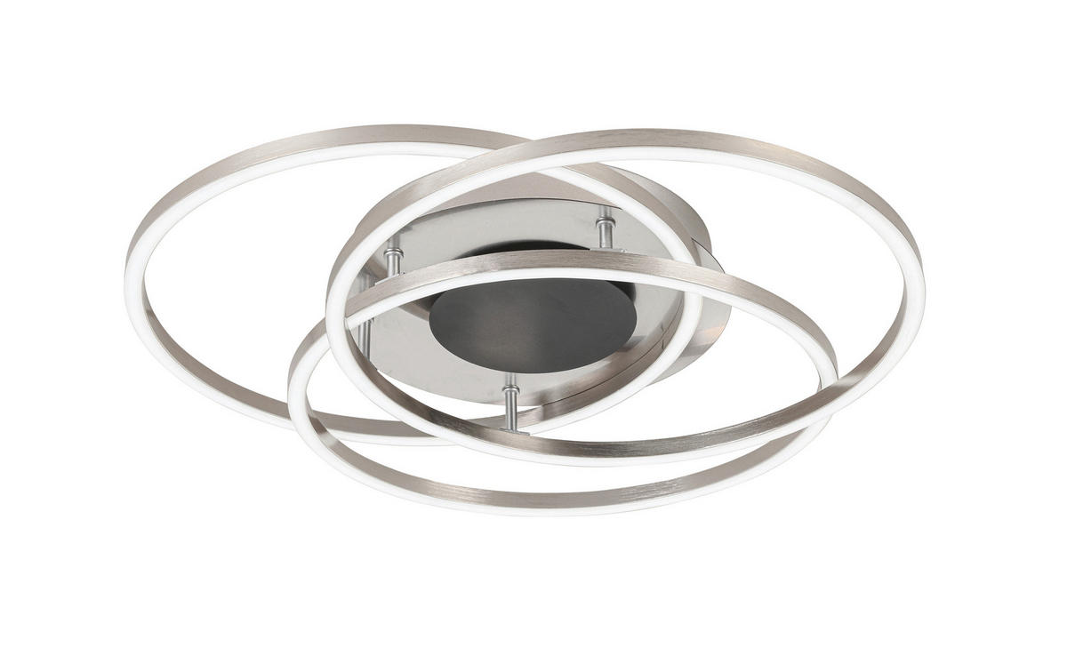 STROPNÍ LED SVÍTIDLO, 50/8,5 cm  - černá/barvy niklu, Design, kov/plast (50/8,5cm) - Novel