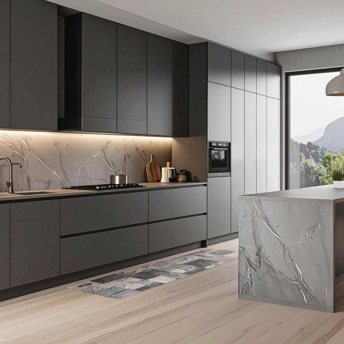 KONYHAI FUTÓ - világosszürke, Basics, műanyag (60/180cm)