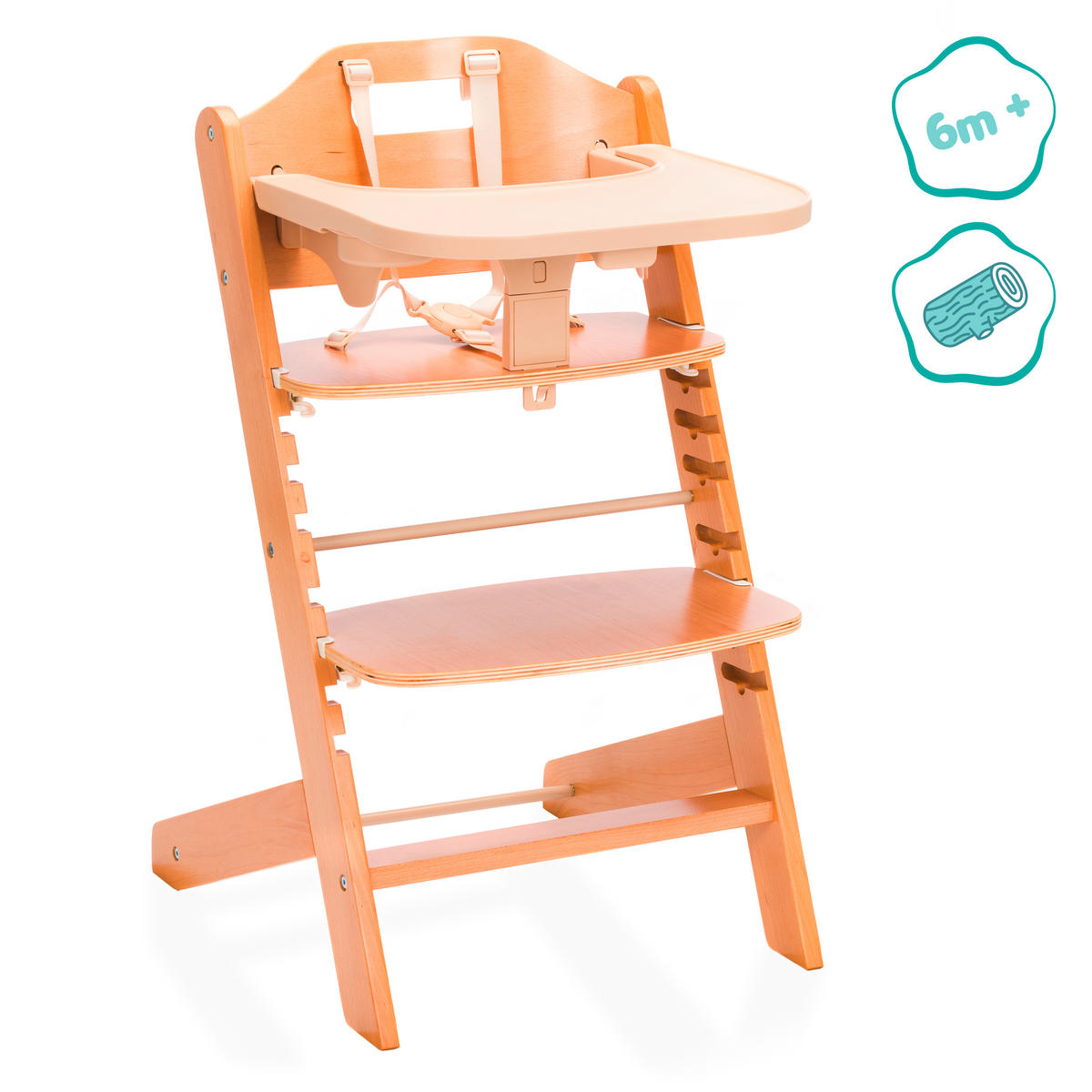HOCHSTUHL Pia  - Naturfarben, Basics, Holz (45/81/51cm) - Fillikid