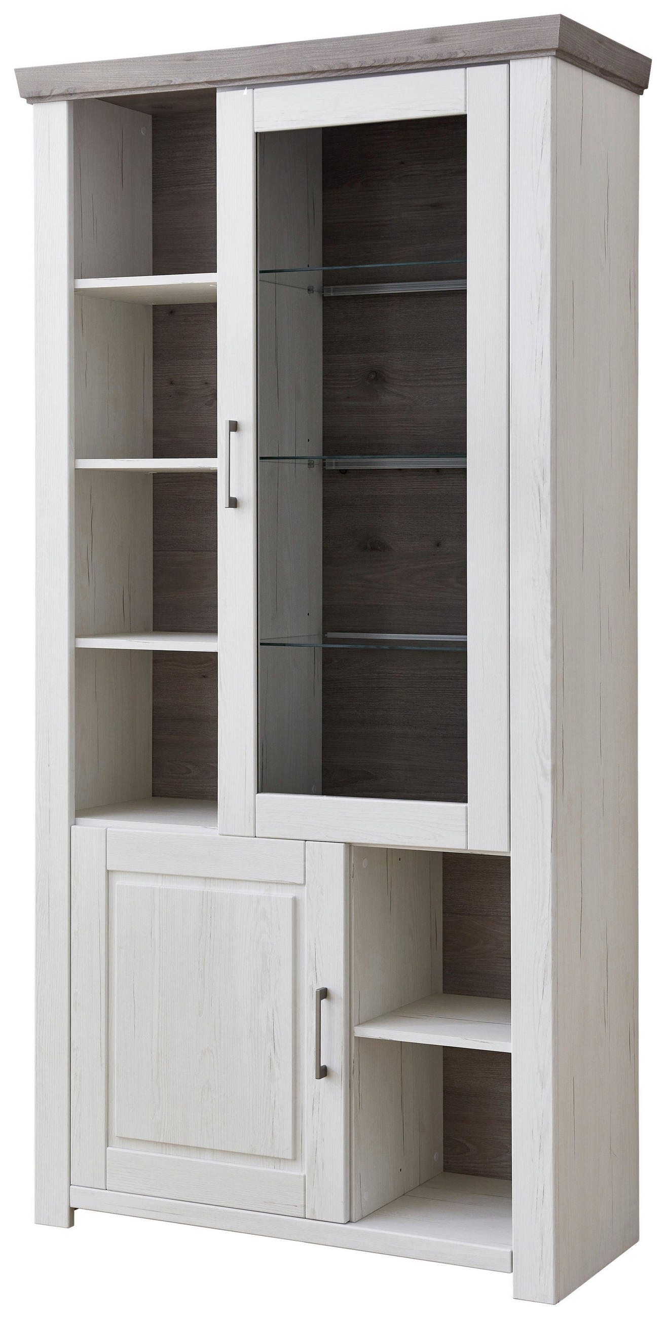 VITRINE  in Eichefarben, Pinienfarben - Eichefarben/Pinienfarben, LIFESTYLE, Glas/Holzwerkstoff (104,5/206,6/42,2cm) - Landscape