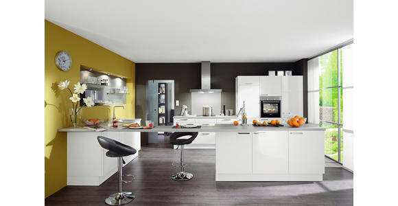 EINBAUKÜCHE   - Rot/Weiß, Design, Holzwerkstoff - Novel