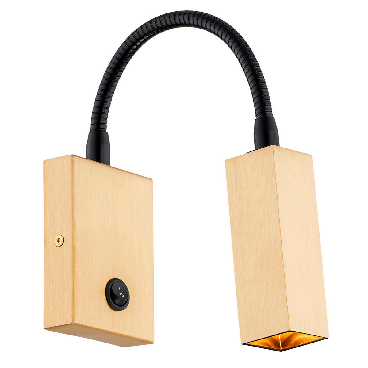 WANDLEUCHTE Argon Rockstar 38/27/6 cm  - Goldfarben, Design, Metall (38/27/6cm)