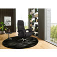 RELAXSESSEL in Leder Dunkelbraun  - Edelstahlfarben/Dunkelbraun, Design, Leder/Metall (76/119/86cm) - Dieter Knoll