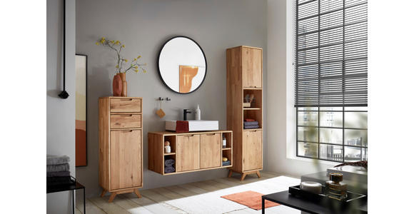 WASCHBECKENUNTERSCHRANK 105/48/40 cm  - Wildeiche, Basics, Holz (105/48/40cm) - Linea Natura