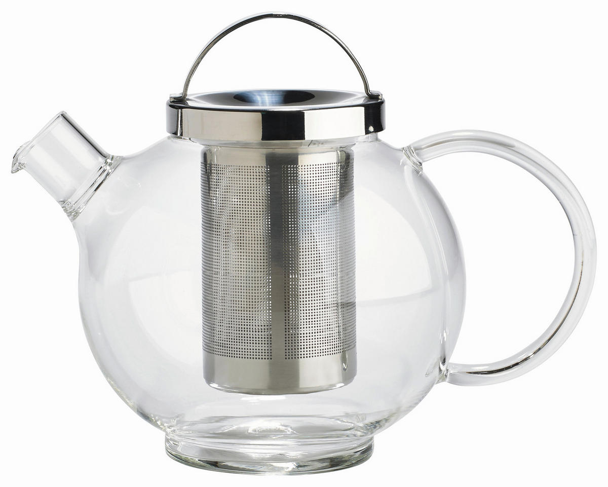 CEAINIC 1 l  - străveziu/culoare inox, Konventionell, sticlă/metal (1l) - Novel