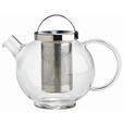 TEEKANNE 1 l  - Klar/Edelstahlfarben, KONVENTIONELL, Glas/Metall (1l) - Novel