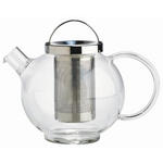 TEEKANNE 1 l  - Klar/Edelstahlfarben, KONVENTIONELL, Glas/Metall (1l) - Novel