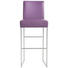 BARHOCKER Echtleder Braun, Edelstahlfarben - Edelstahlfarben/Braun, Design, Leder/Metall (43/91/56cm) - MUSTERRING