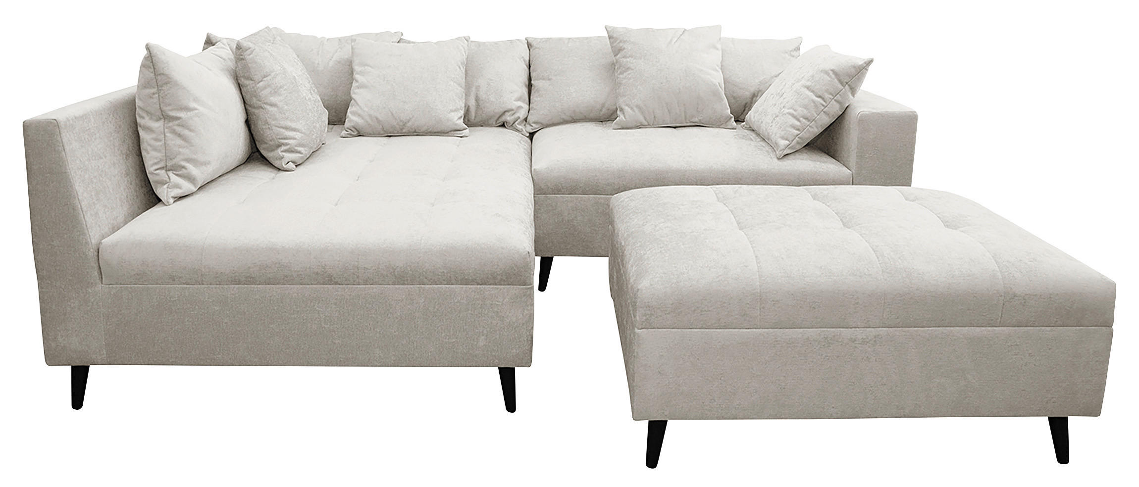 MID.YOU ROHOVÁ SEDAČKA, textil, světle šedá