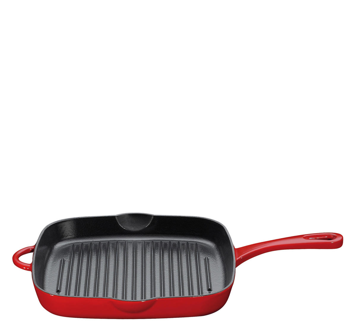 GRILLPFANNE PROVENCE Emaille  - Rot, Basics, Metall (43/27,6cm) - KÜCHENPROFI