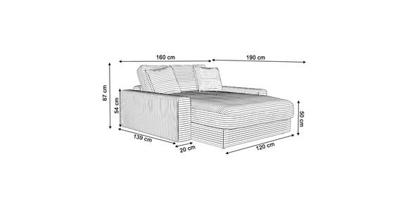 XXL-SESSEL - Beige/Schwarz, MODERN, Kunststoff/Textil (160/87/190cm) - Carryhome