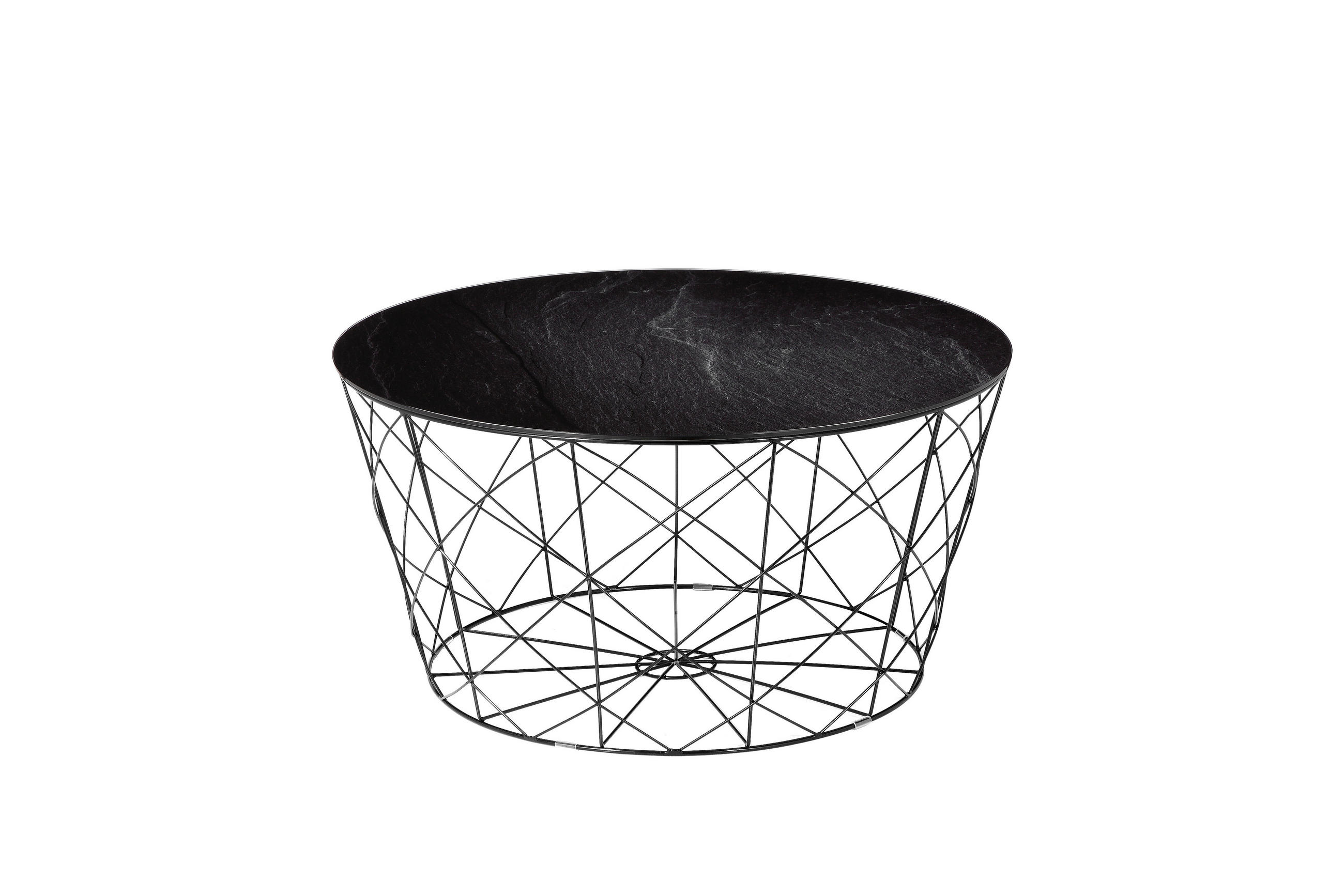 COUCHTISCH Sicherheitsglas 80/80/45 cm rund Schwarz  - Schwarz, Design, Glas/Metall (80/80/45cm) - Livetastic