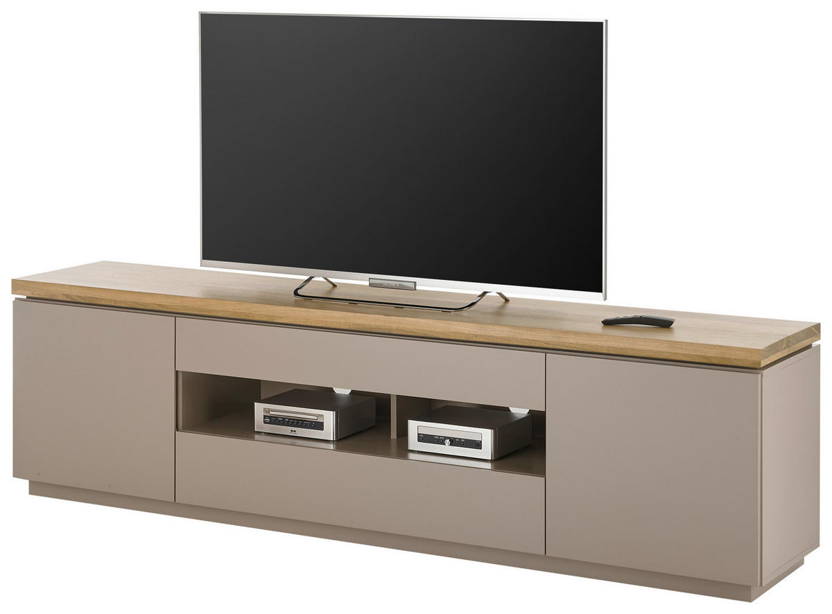 LOWBOARD Palamos  in 200/57/40 cm  - Naturfarben/Grau, Basics, Holz/Holzwerkstoff (200/57/40cm)