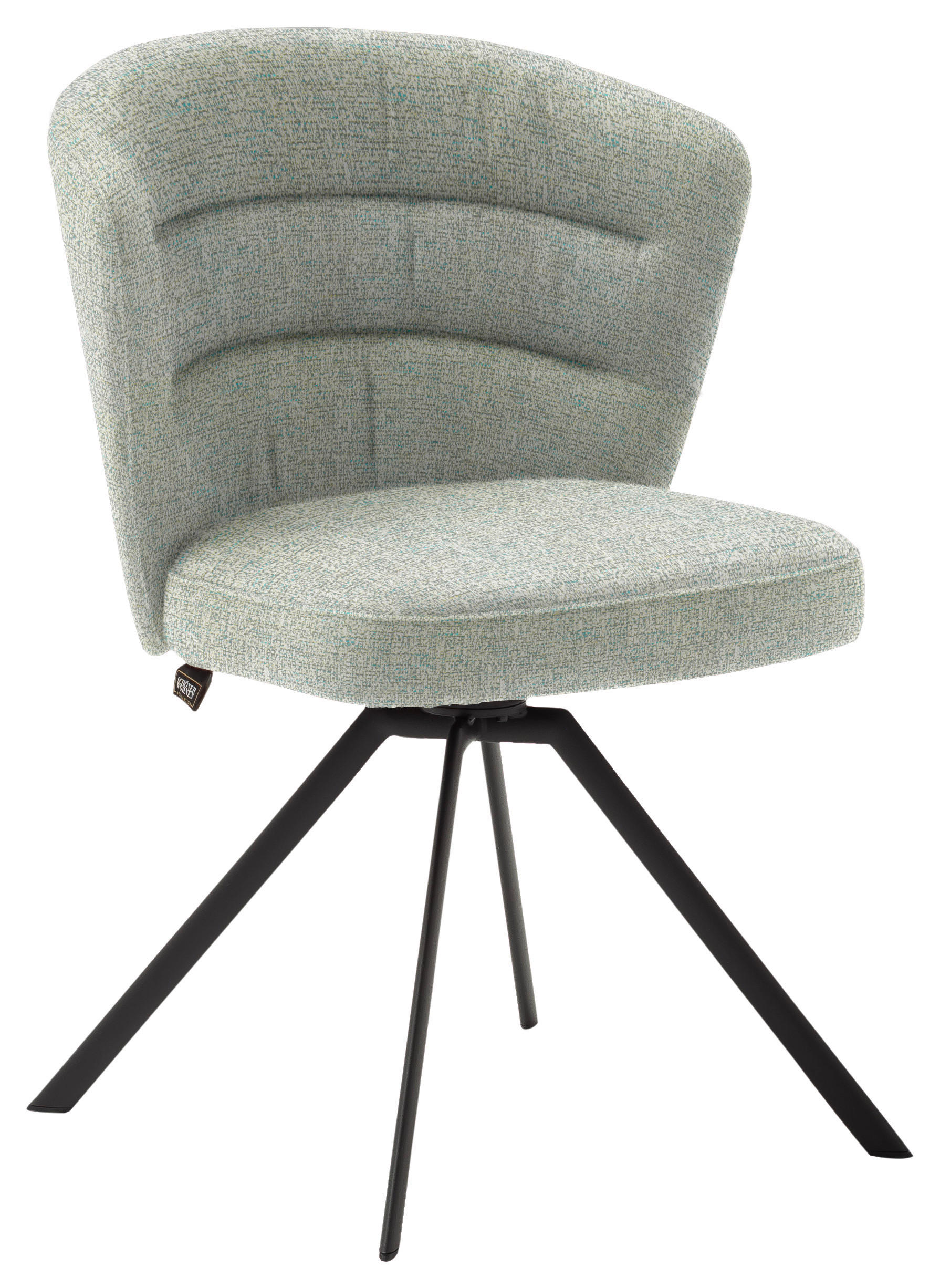 ARMLEHNSTUHL  Lederauswahl, Stoffauswahl Struktur  - Anthrazit/Hellgrün, Design, Textil/Metall (63/83/63cm) - Schöner Wohnen