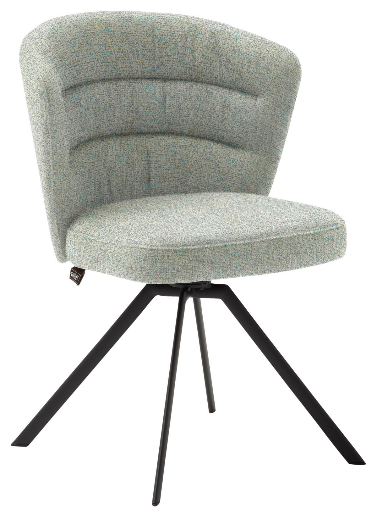 ARMLEHNSTUHL  Lederauswahl, Stoffauswahl Struktur  - Anthrazit/Hellgrün, Design, Textil/Metall (63/83/63cm) - Schöner Wohnen