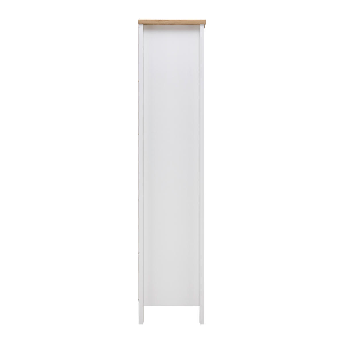 VITRINA 80/205/45 cm   - bijela/srebrne boje, Romantično / ladanjski, staklo/drvni materijal (80/205/45cm)
