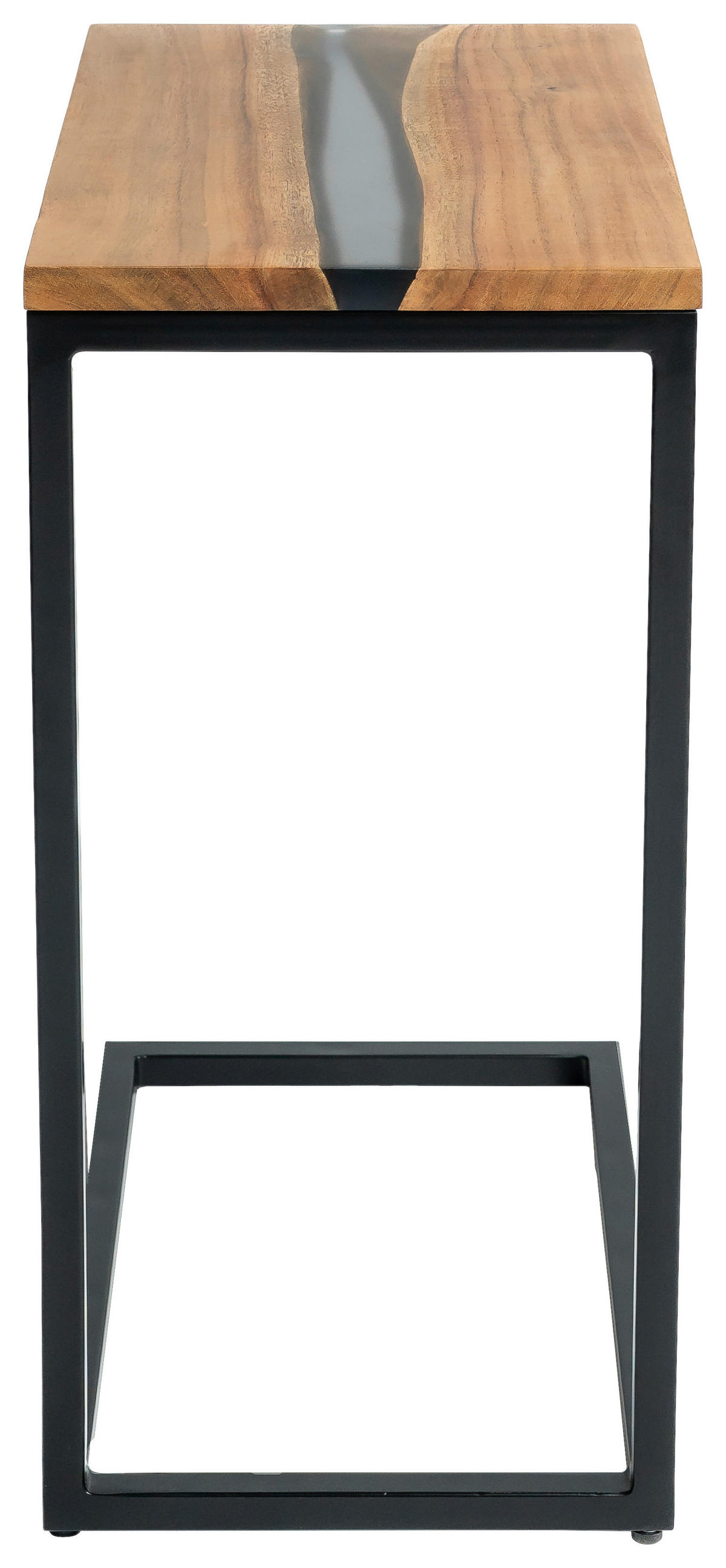 BEISTELLTISCH in Holz, Metall 45/30/62 cm  - Schwarz/Akaziefarben, LIFESTYLE, Holz/Metall (45/30/62cm) - Landscape