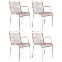 GARTENSESSEL-SET Aluminium Taupe, Alufarben  - Taupe/Alufarben, Design, Kunststoff/Metall (57/85/57cm) - FIAM