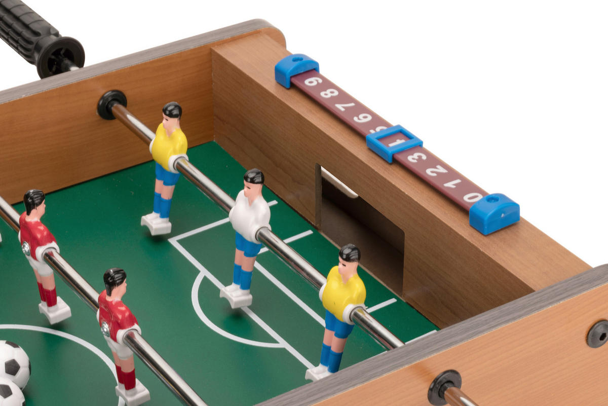 STOLNI NOGOMET   - bijela/prirodne boje, Trend, drvo/metal (51/31/9,6cm) - Ambia Home