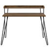 SCHREIBTISCH 112/60/89 cm  in Walnussfarben  - Walnussfarben/Schwarz, Design, Papier/Holzwerkstoff (112/60/89cm) - MID.YOU