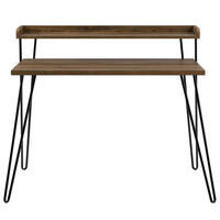 SCHREIBTISCH 112/60/89 cm  in Walnussfarben  - Walnussfarben/Schwarz, Design, Papier/Holzwerkstoff (112/60/89cm) - MID.YOU