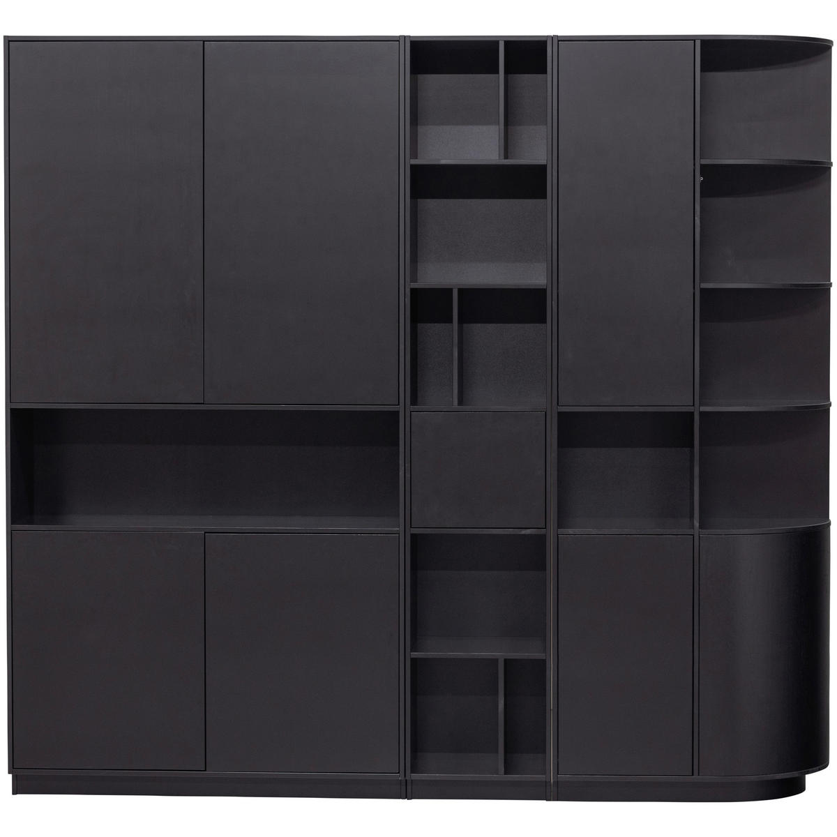 MEHRZWECKSCHRANK 78/210/40 cm  in Schwarz  - Schwarz, Design, Holz (78/210/40cm) - Livetastic