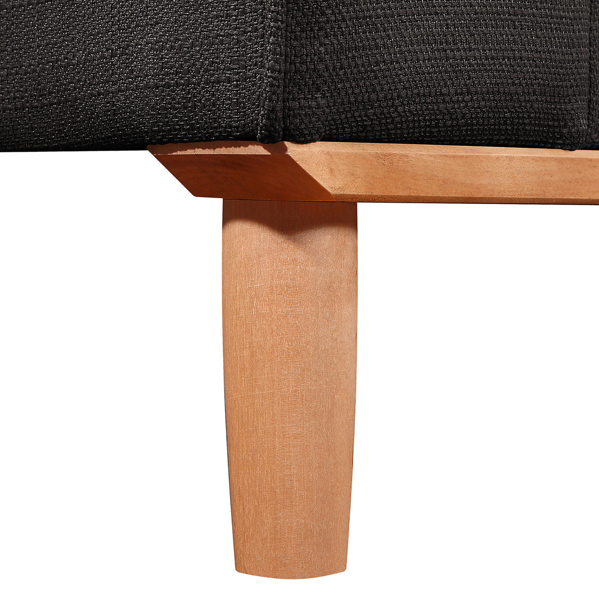 ECKSOFA Beata Dunkelgrau Mikrofaser  - Wengefarben/Dunkelgrau, Design, Holz/Textil (230/150cm) - Livetastic