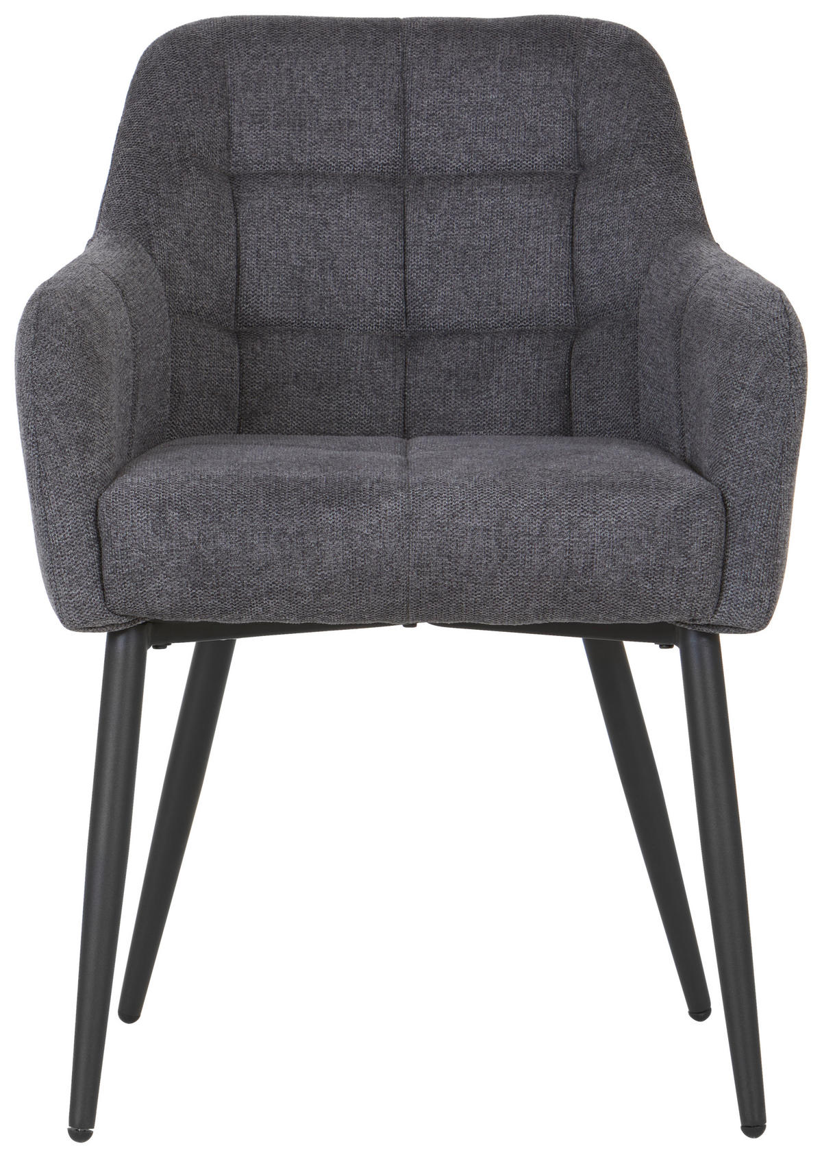 ARMLEHNSTUHL  in Eisen Webstoff  - Schwarz/Grau, MODERN, Holz/Textil (60/61/83cm) - Livetastic