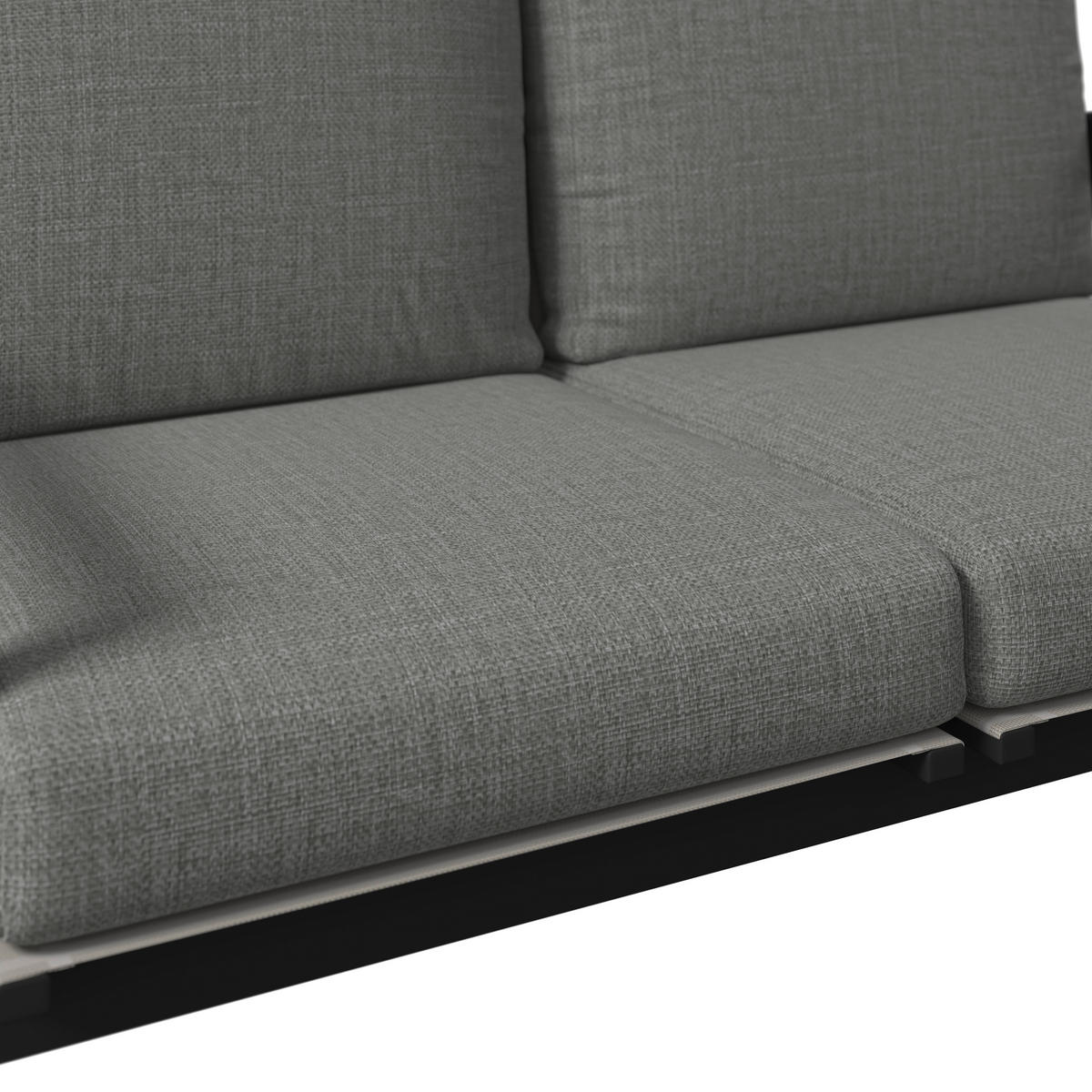 2-SITZER-BANK 134/97/87 cm  Aluminium  - Anthrazit/Grau, Design, Textil/Metall (134/97/87cm) - Amatio