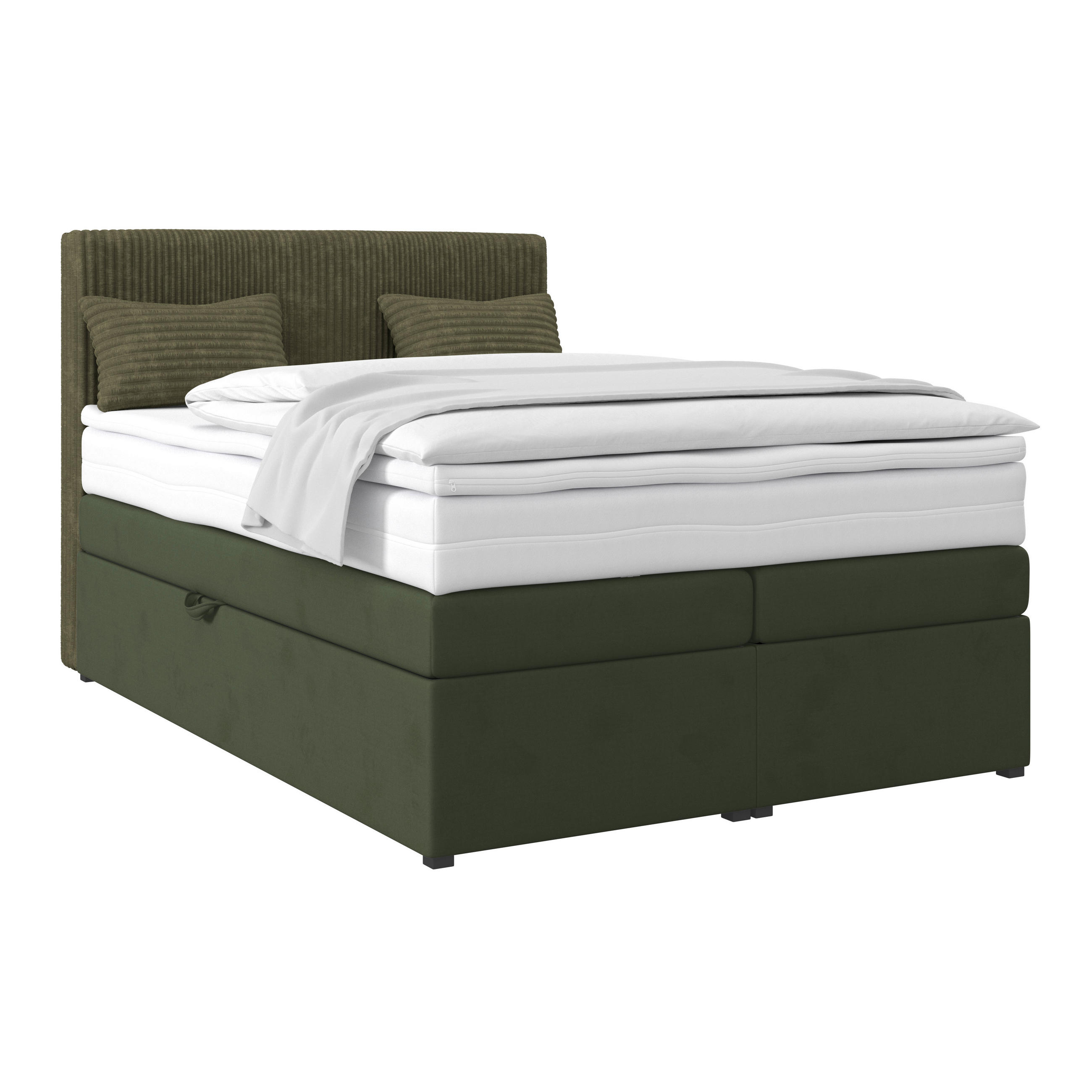 Boxspringbett mit Topper + Bettkasten 140x200 cm Rossa