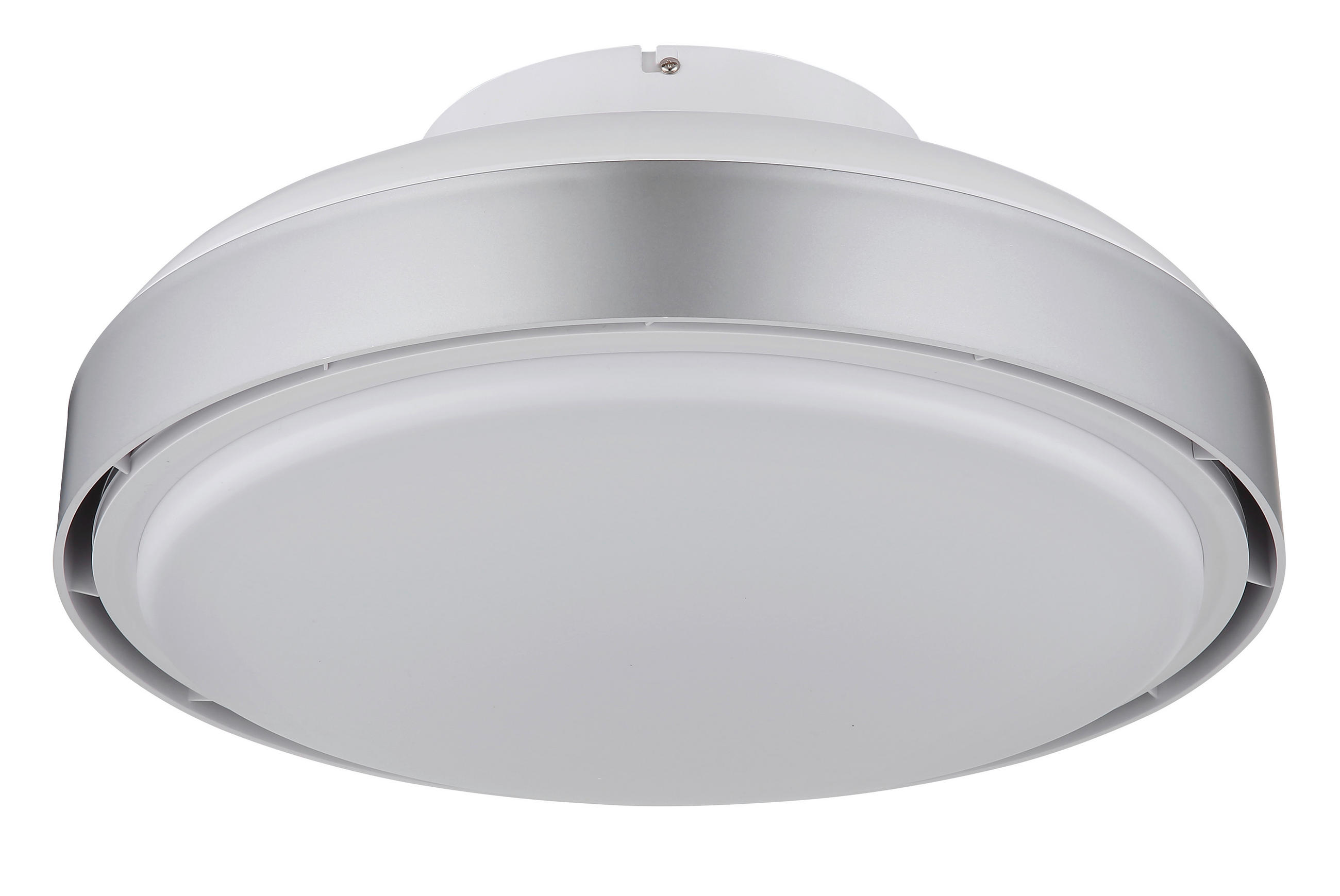 DECKENVENTILATOR - Silberfarben/Opal, Basics, Kunststoff (45/20cm) - Globo